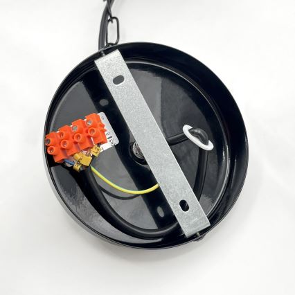 Kronleuchter mit Kette ROSA 5xE27/60W/230V schwarz/grau