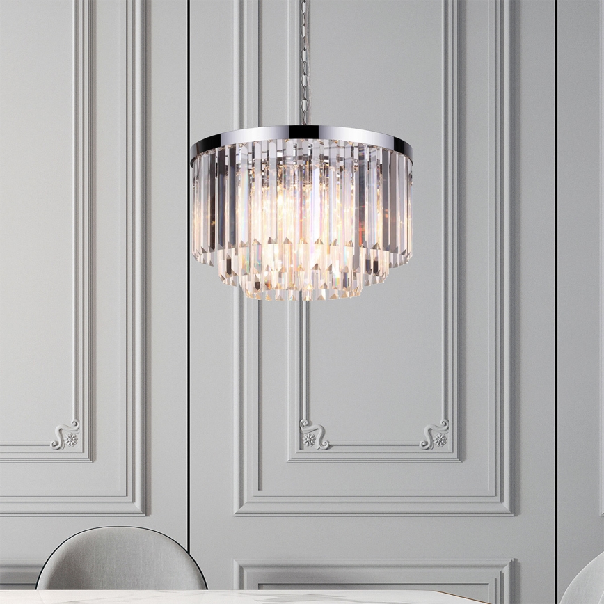 Kronleuchter VETRO mit Kette, 5xE14/60W/230V, glänzender Chrom