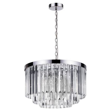Kronleuchter VETRO mit Kette, 5xE14/60W/230V, glänzender Chrom