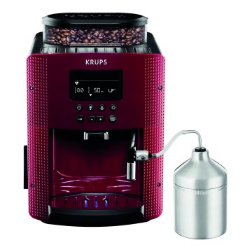 Krups - Automatische Kaffeemaschine mit Milchbehälter ESSENTIAL 1450W/230V rot