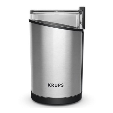 Krups - Elektrische Kaffeebohnenmühle 85g FAST-TOUCH 200W/230V matt Chrom