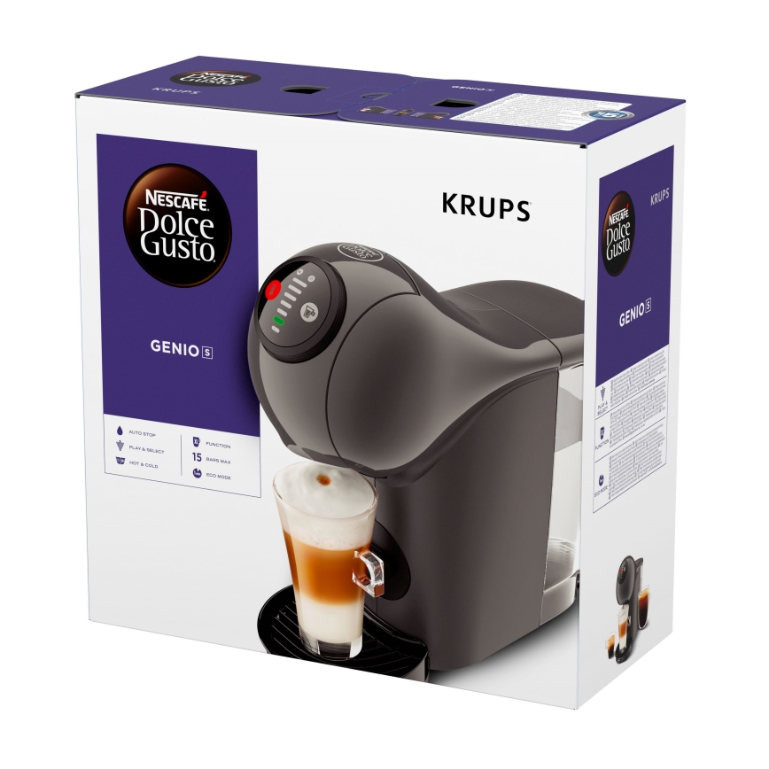 Krups - Macchina da caffè a capsule NESCAFÉ DOLCE GUSTO GENIO S 1500W antracite