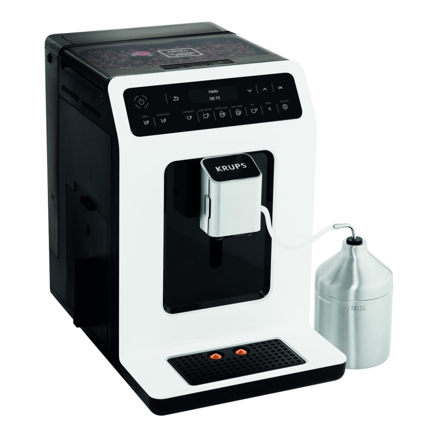 Krups - Macchina da caffè automatica con contenitore per il latte EVIDENCE 1450W/230V bianco