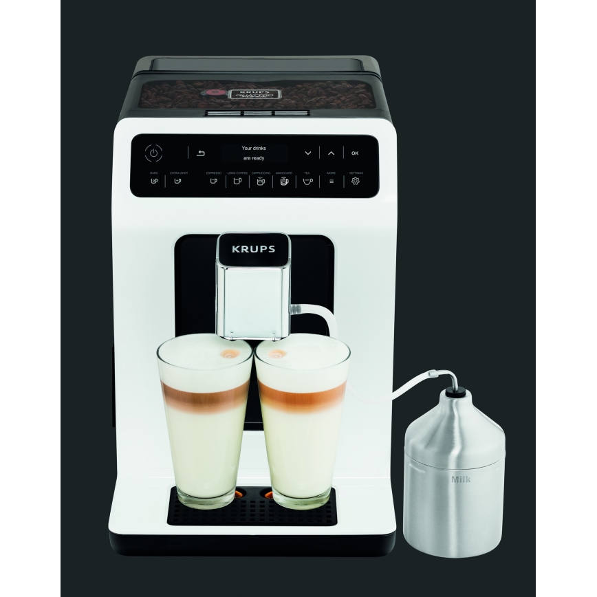 Krups - Macchina da caffè automatica con contenitore per il latte EVIDENCE 1450W/230V bianco