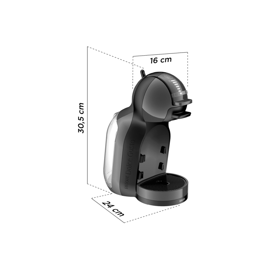 Krups - Machine à café à capsule NESCAFÉ DOLCE GUSTO MINI ME 1500W anthracite