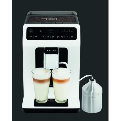 Krups - Machine à café automatique avec récipient à lait EVIDENCE 1450W/230V blanc