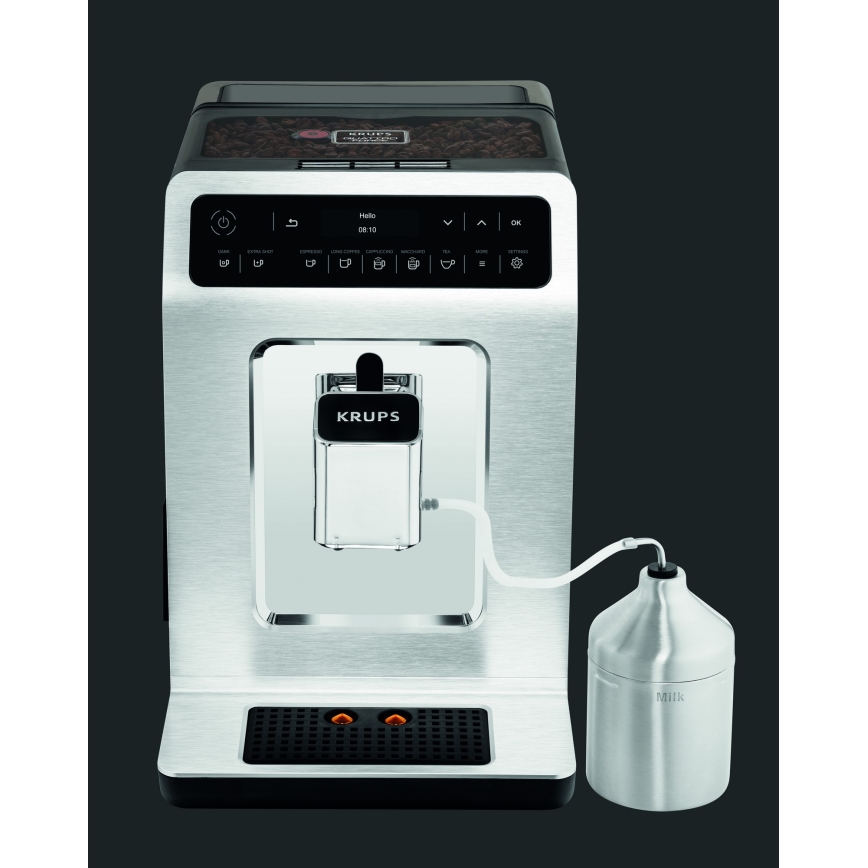 Krups - Machine à café automatique avec récipient à lait EVIDENCE 1450W/230V blanc