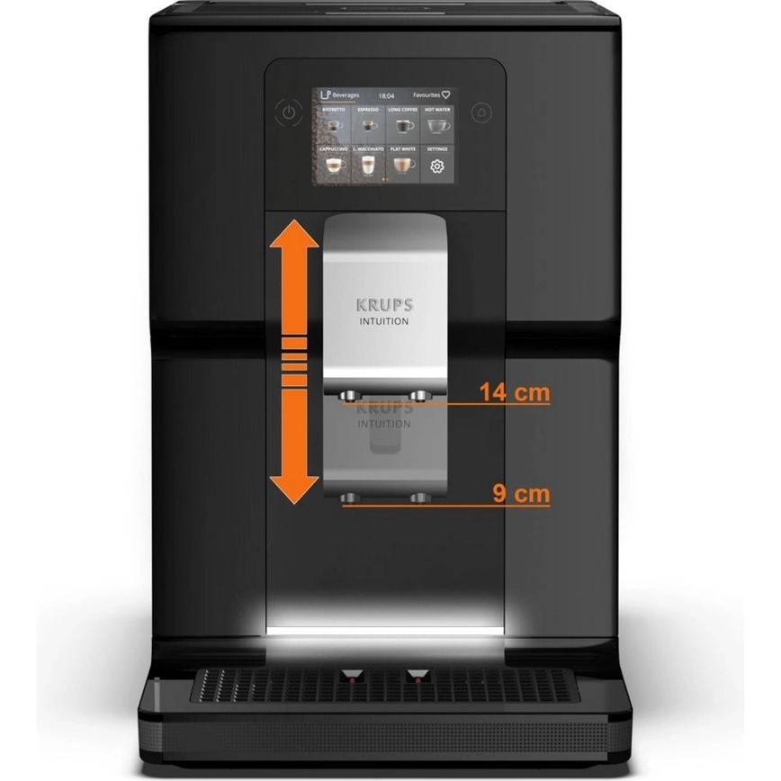 Krups - Machine à café automatique avec récipient à lait INTUITION PREFERENCE 1450W/230V noir