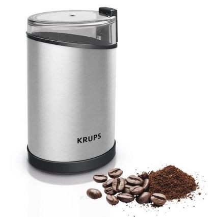 Krups - Macinacaffè elettrico in grani 85g FAST-TOUCH 200W/230V cromo opaco