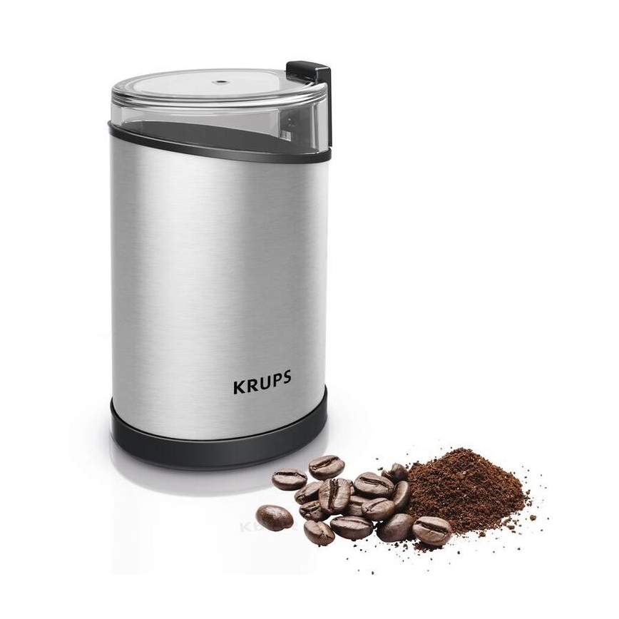 Krups - Macinacaffè elettrico in grani 85g FAST-TOUCH 200W/230V cromo opaco