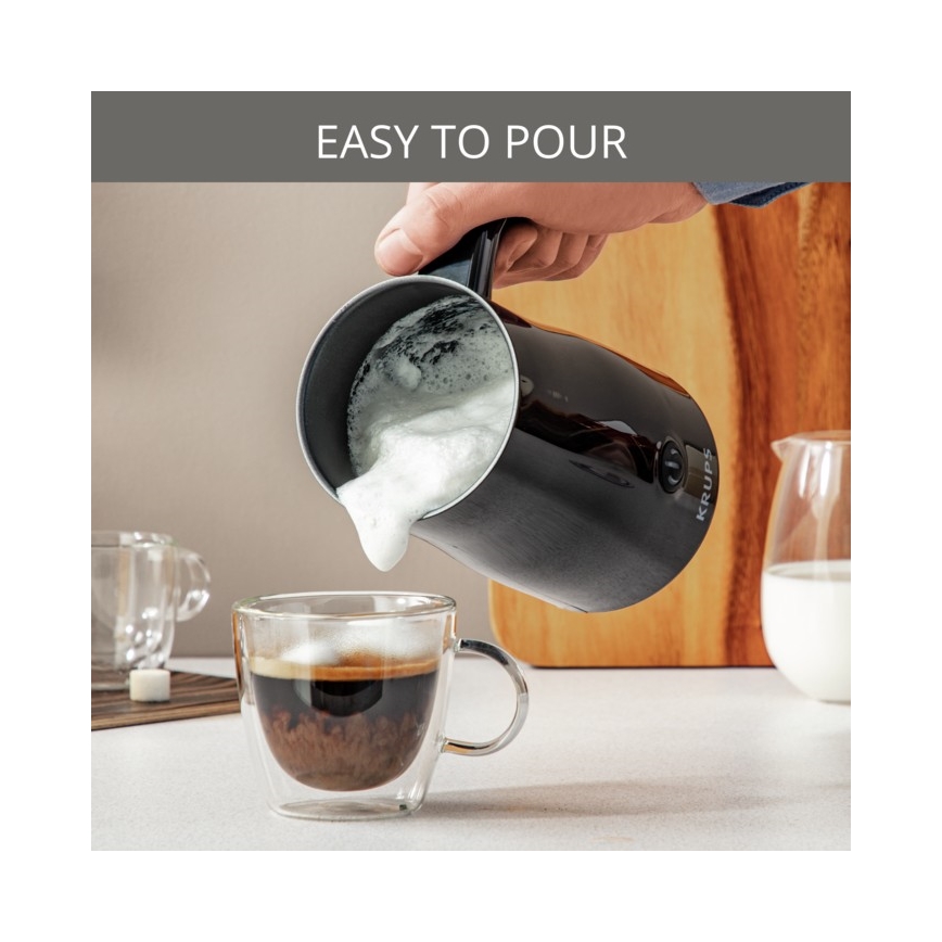 Krups - Mousseur à lait 300ml noir