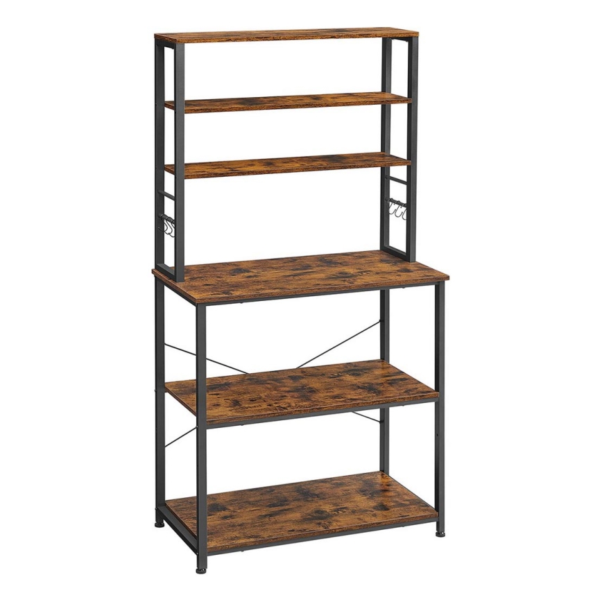 Küchenregal MARGE, Braun/Schwarz