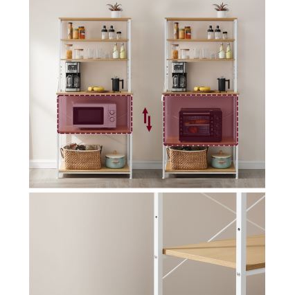 Küchenregal MARGE braun/weiß