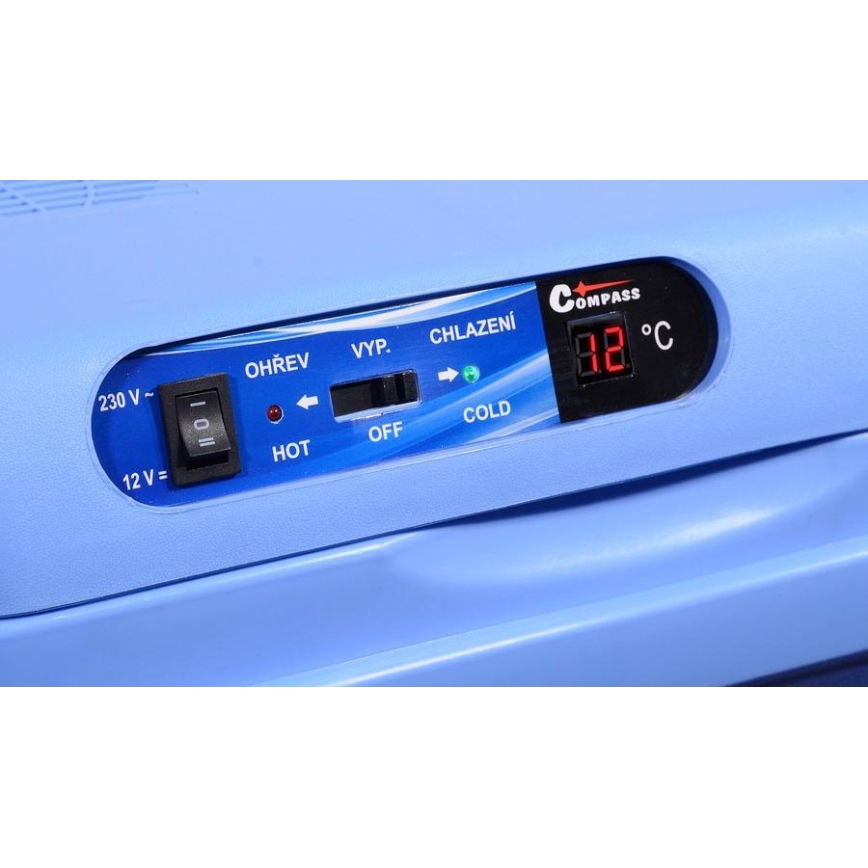 Kühlbox mit Display, 48 W, 230/12 V, 25 l, blau