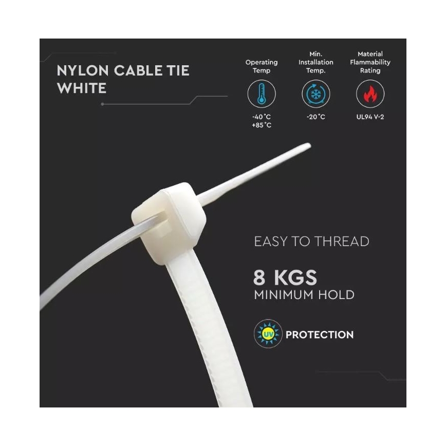 Kunststofffaltband 2,5x100mm 100Stk. weiß