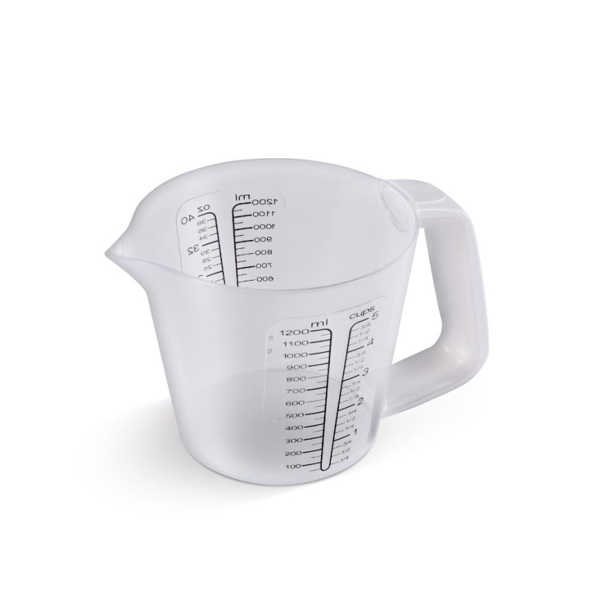 Lamart - Balance de cuisine numérique avec verre doseur, 2x AAA, blanche