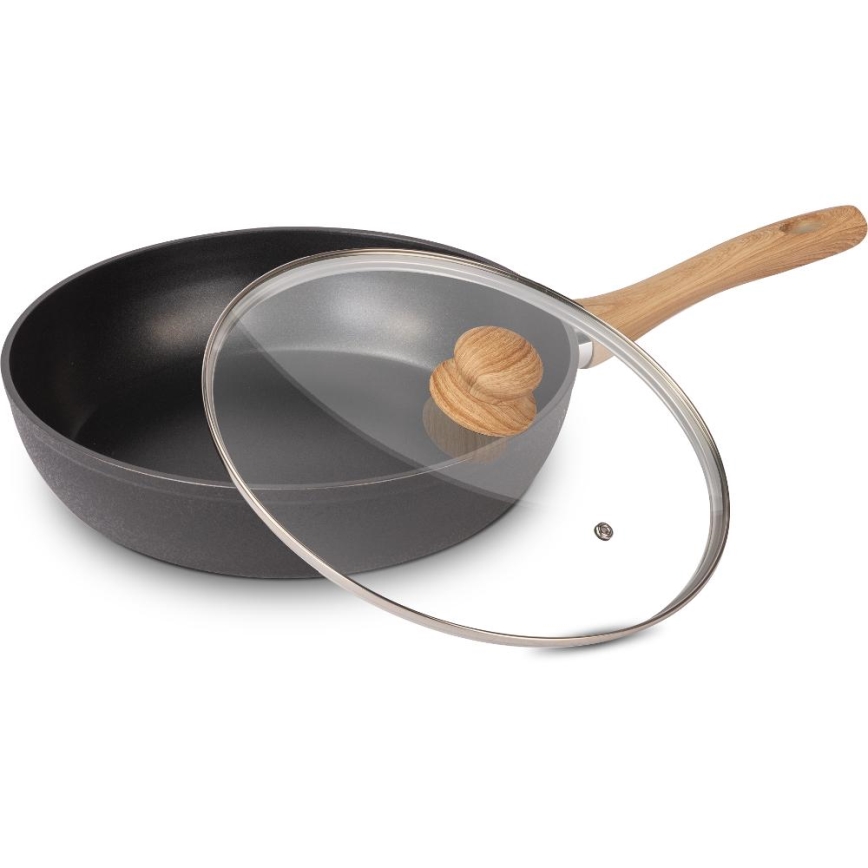 Lamart - Pfanne mit Deckel 28 cm schwarz/braun
