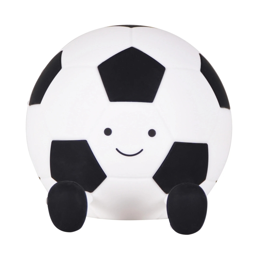 Lampada a LED dimmerabile per bambini FOOTBALL LED/2W/5V USB 1200 mAh bianco/nero