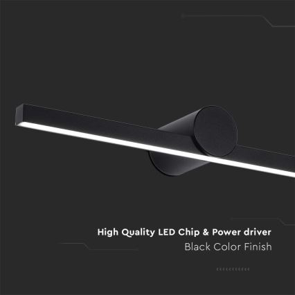 Lampada a LED per specchio da bagno 10W/230V 4000K IP65 nero