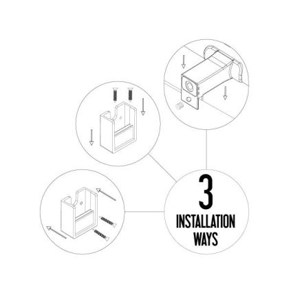 Lampada a LED per specchio da bagno 8W/230V 30 cm IP44 nero