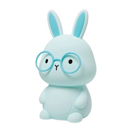 Lampada a LED RGBW dimmerabile per bambini FLORKA LED/1W/5V USB 1200 mAh coniglietto blu