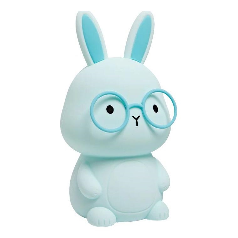 Lampada a LED RGBW dimmerabile per bambini FLORKA LED/1W/5V USB 1200 mAh coniglietto blu