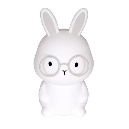 Lampada a LED RGBW dimmerabile per bambini FLORKA LED/1W/5V USB 1200 mAh coniglietto bianco/grigio