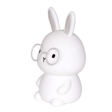 Lampada a LED RGBW dimmerabile per bambini FLORKA LED/1W/5V USB 1200 mAh coniglietto bianco/grigio