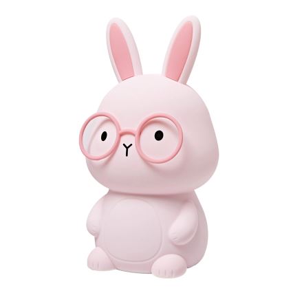Lampada a LED RGBW dimmerabile per bambini FLORKA LED/1W/5V USB 1200 mAh coniglietto rosa