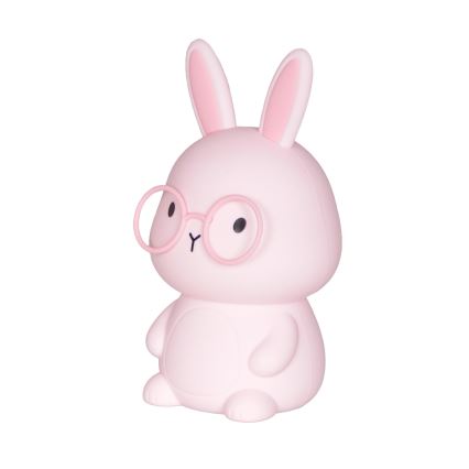Lampada a LED RGBW dimmerabile per bambini FLORKA LED/1W/5V USB 1200 mAh coniglietto rosa