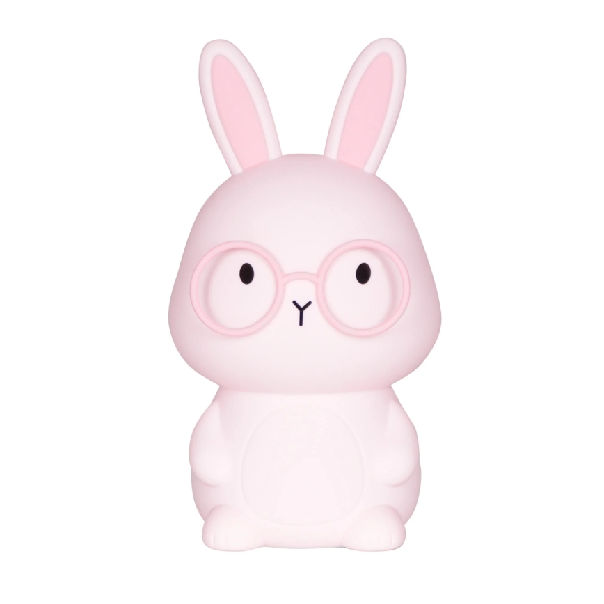Lampada a LED RGBW dimmerabile per bambini FLORKA LED/1W/5V USB 1200 mAh coniglietto rosa