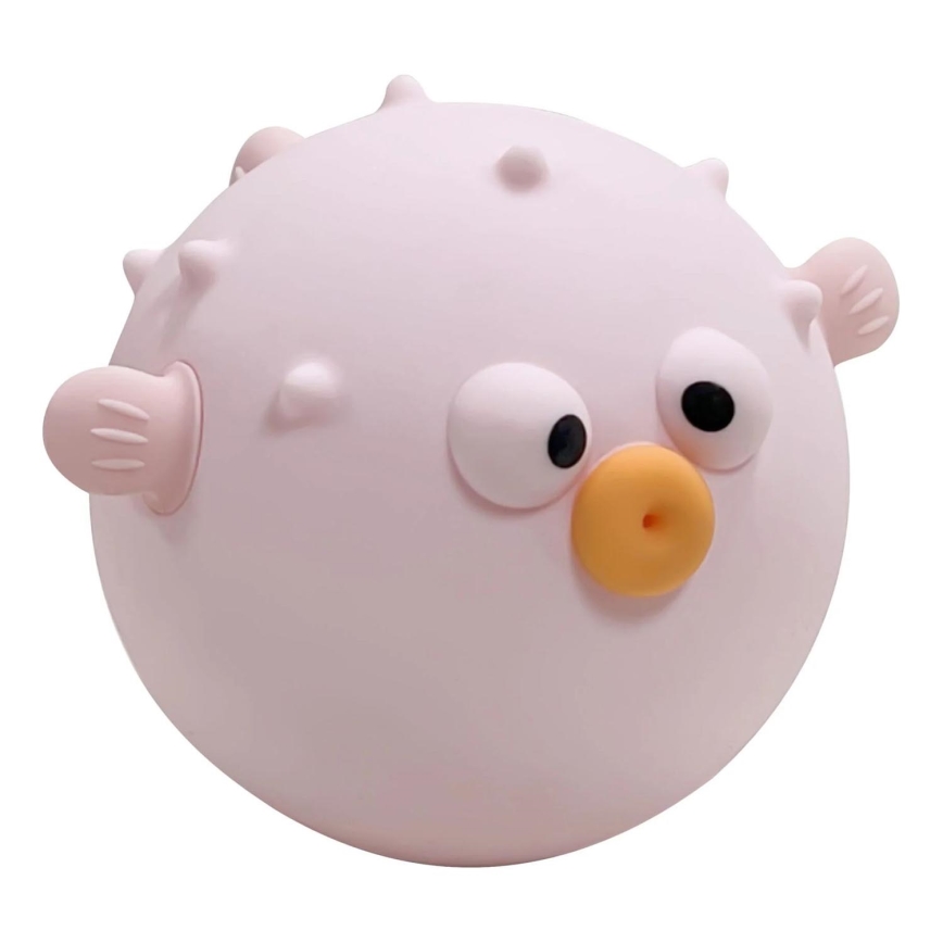 Lampada a LED RGBW Dimmerabile per bambini HELA LED/1W/5V USB 1200 mAh pesce rosa