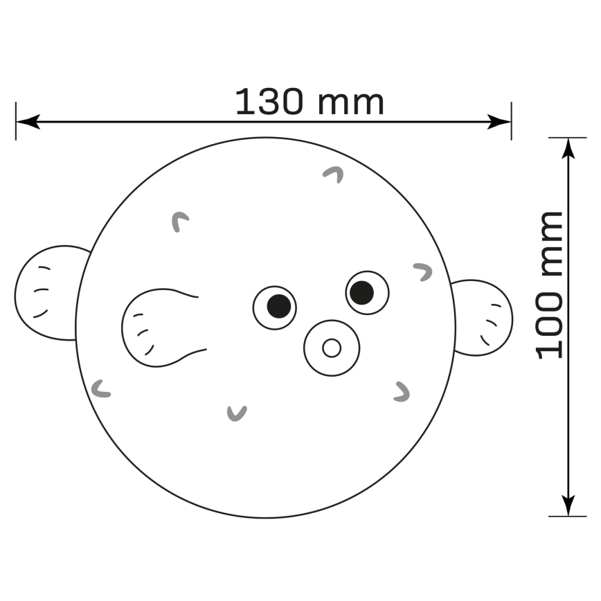 Lampada a LED RGBW Dimmerabile per bambini HELA LED/1W/5V USB 1200 mAh pesce rosa