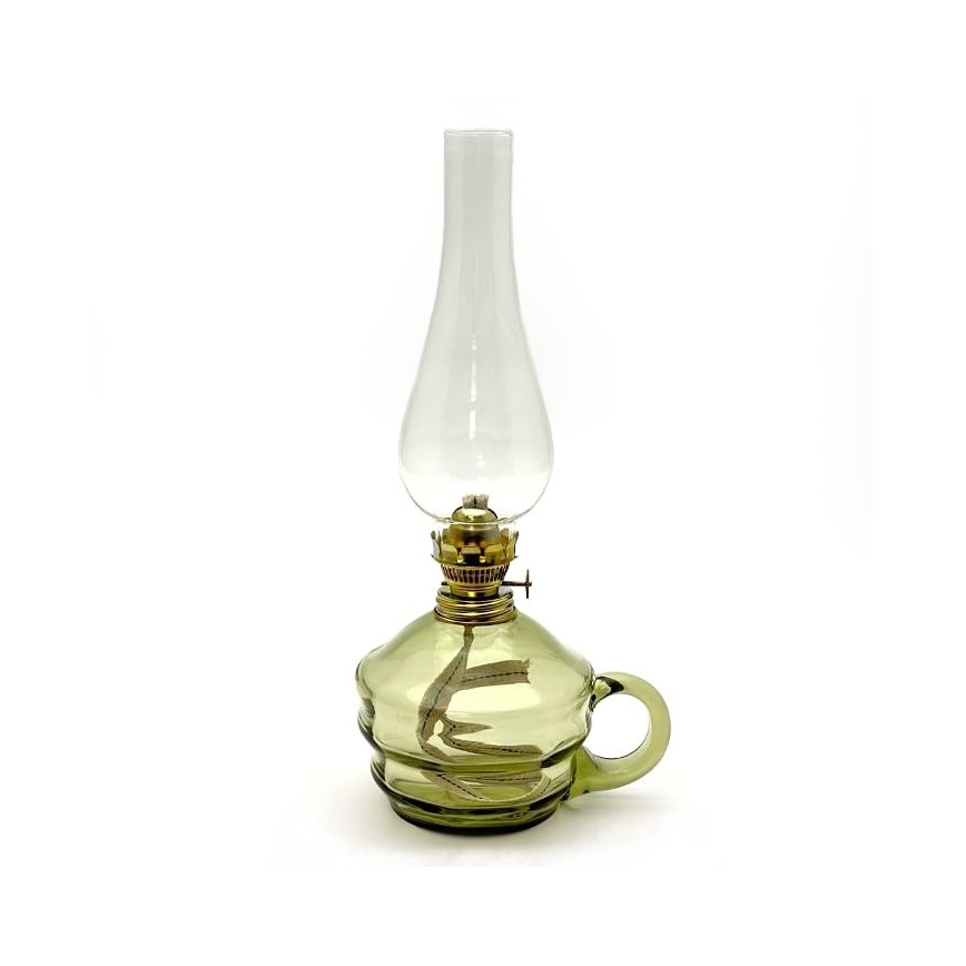 Lampada a petrolio KLÁRA 34 cm verde bosco