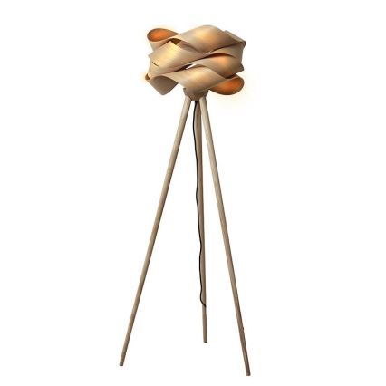 Lampada a piantana in legno 1xE27/60W/230V massello/impiallacciatura/frassino