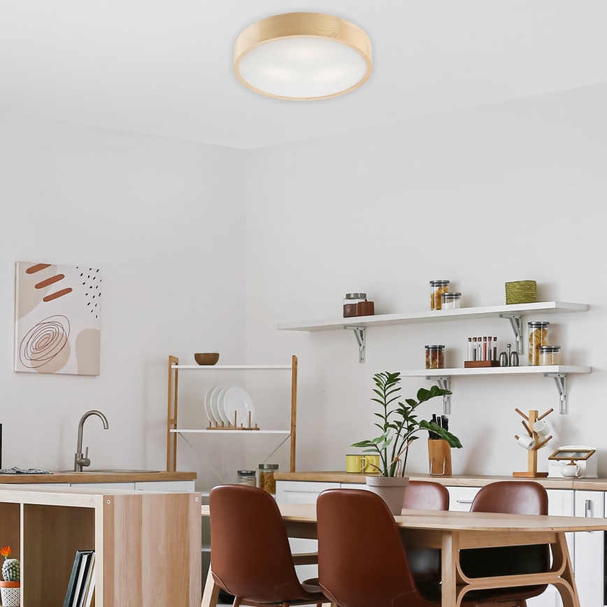 Lampada da soffitto NATURAL 3xE27/60W/230V Ø 47 cm pino