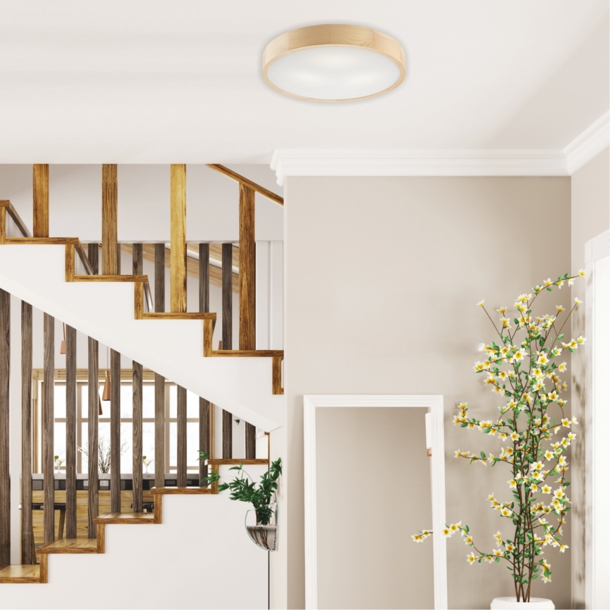 Lampada da soffitto NATURAL 3xE27/60W/230V Ø 47 cm pino