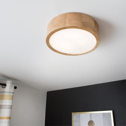 Lampada da soffitto OAK 1xE27/60W/230V rovere Ø 27,5 cm