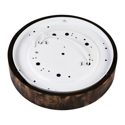 Lampada da soffitto OAK SMOKY 2xE27/15W/230V Ø 37,5 cm rovere/marrone scuro