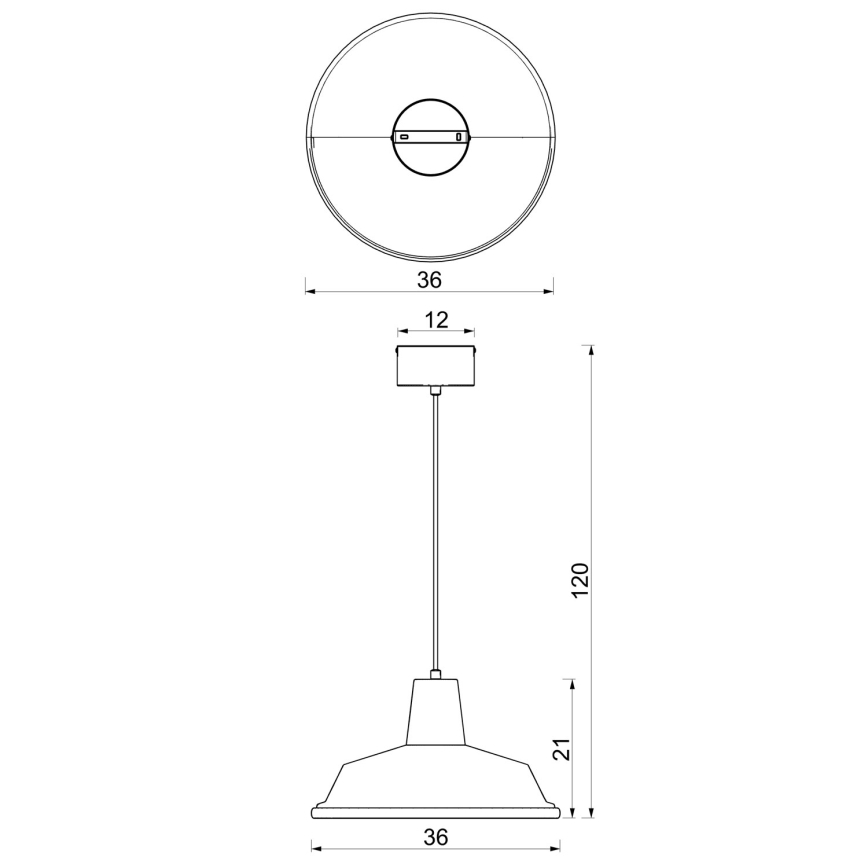 Lampada a sospensione CLASS 1xE27/15W/230V, finitura bronzo