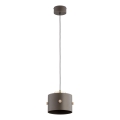 Lampada a sospensione con cavo ASLI 1xE27/15W/230V marrone