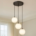 Lampada a sospensione con cavo BALLISTIC 3xE27/40W/230V nera