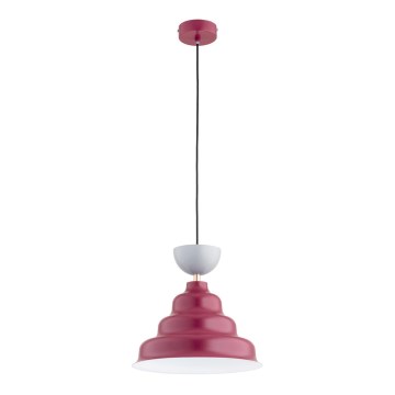 Lampada a sospensione con cavo BALWANEK 1xE27/15W/230V rossa