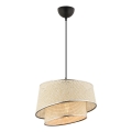 Lampada a sospensione con cavo BARETTE 1xE27/60W/230V crema/cromo lucido