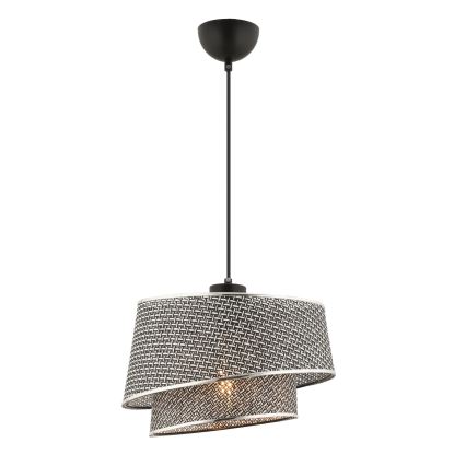 Lampada a sospensione con cavo BARETTE 1xE27/60W/230V grigio/cromo lucido