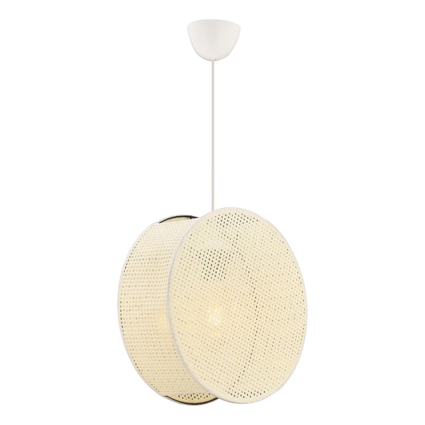Lampada a sospensione con cavo BIG DRUM 1xE27/60W/230V color crema
