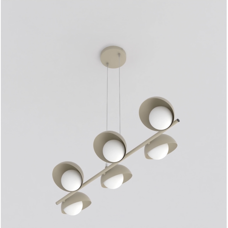 Lampada a sospensione con cavo BOOM 6xG9/8W/230V beige