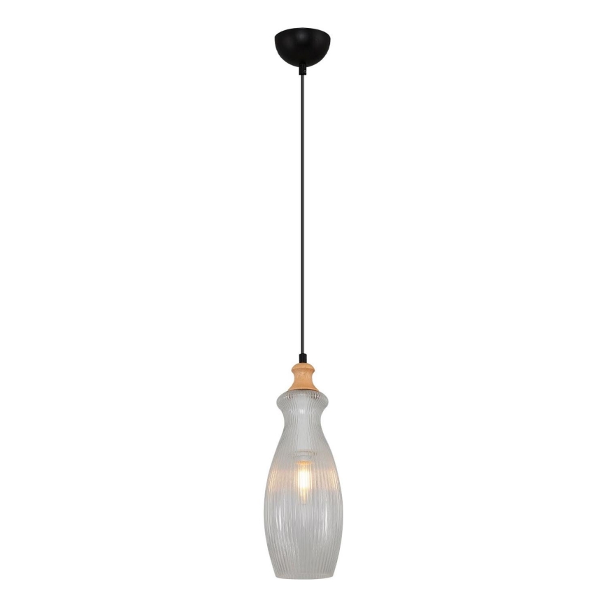 Lampada a sospensione con cavo BOTTLE 1xE14/4W/230V trasparente