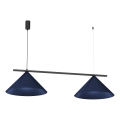 Lampada a sospensione con cavo CAPITAL 2xGX53/15W/230V blu