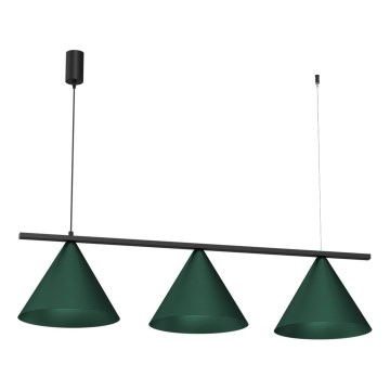 Lampada a sospensione con cavo CAPITAL 3xGX53/15W/230V verde